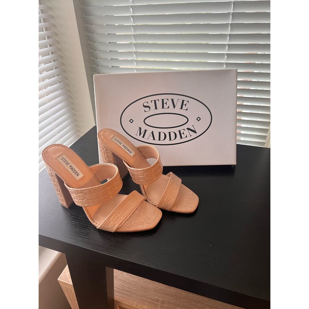 Steve Madden Taya heels Tan Croco